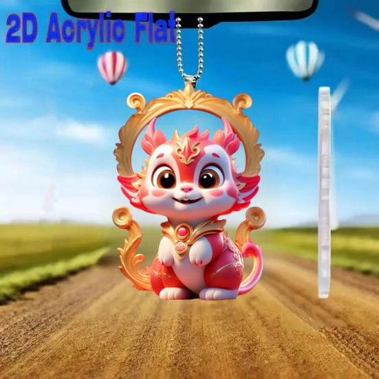 Pet Cat Hanging Pendant with Lanyard Easy To Hang Adorable Kitty Acrylic Pendant Christmas