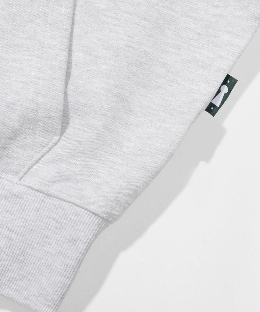 Escapefrom Essential Two-Way Zip-Up Hoodie White Melange