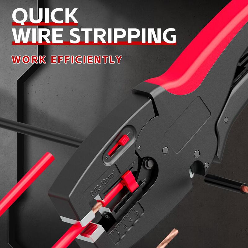 Automatic Wire Stripper Range 0.03-10mm Electrician Wire Tool Cable Wire Stripper Cutter Multifunctional Cable Cutting Pliers