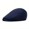 Unisex Ivy Newsboy Beret Cap, British Soft Top Hat, Polyester 100% Knitted Street Style, Ideal for Spring and Autumn - Multiple Colors