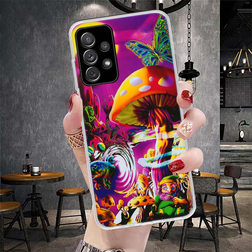 Weird Mushroom Psychedelic Soft Phone Case For Samsung Galaxy S22 S23 S24 S25 Edge S26 Ultra S20 FE S21 Plus + Fundas Coque Gala