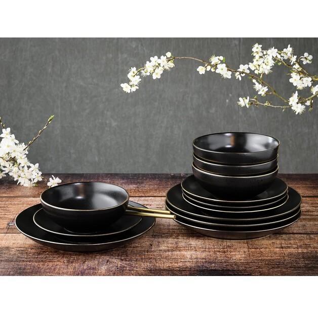 Набор посуды CreaTable Industrial Gold Black, 12 предметов (22707)