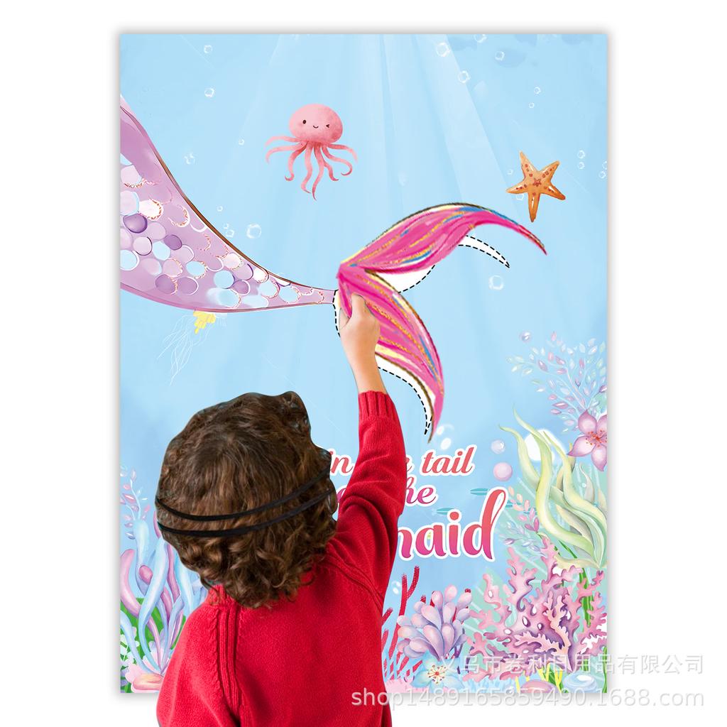 Dinosaur Unicorn Muscle Male Theme Party Supplies Blindfolded Game Poster Fun Game Poster