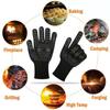 Guantes de barbacoa engrosados, guantes para horno de alta temperatura, resistentes al fuego de 500 a 800 grados, guantes para barbacoa con aislamiento térmico para microondas