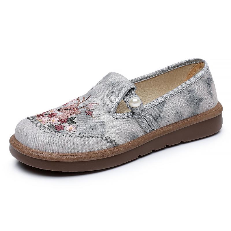 Shoes women's versatile summer new old Beijing cloth shoes women's one-pedal Hanfu shoes outside breathable antique mother shoes