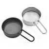 Fine Mesh Flour Sieve with Handle Reinforced Frame Round Baking Sifter Steel Powder Flour Drainer Food Prep Area Tool