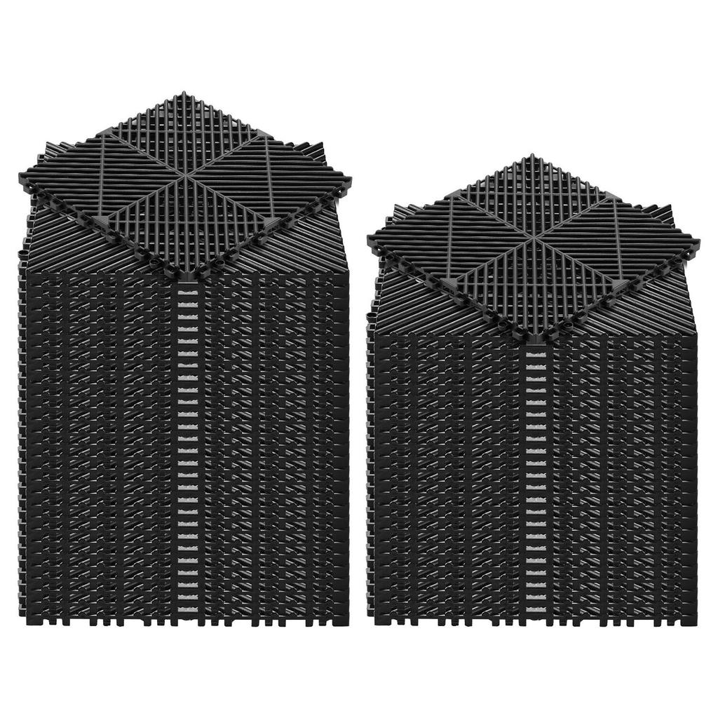 Interlocking Drainage Mats, 310 X 310 Mm, Modular Garage Flooring Tiles, Non-Slip PP Drainage Floor Tiles, Self-Draining, Easy Installation, for
