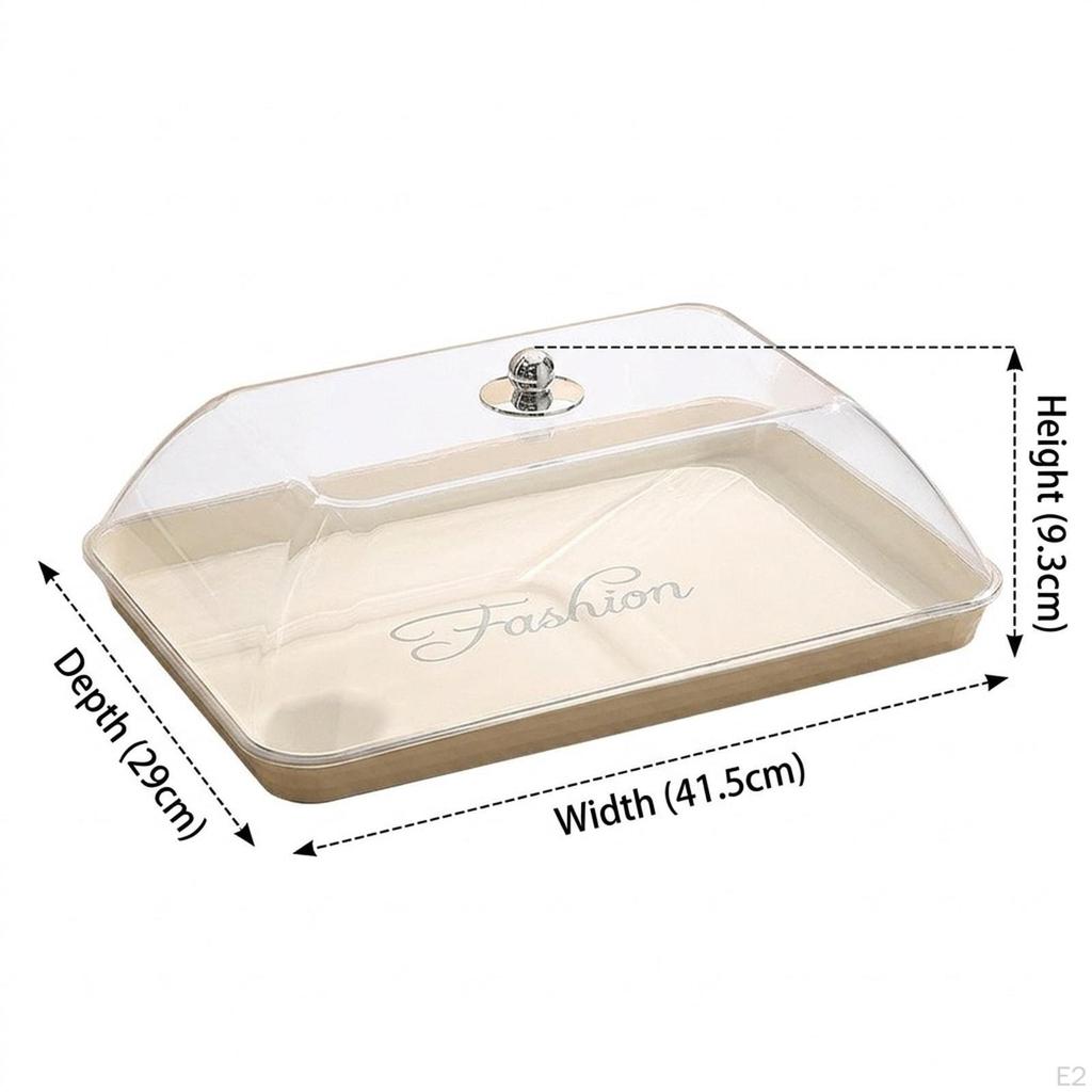 Cake And Dessert Display Stand with Lid, Practical Handles, Reusable Tray for Serving in Dining