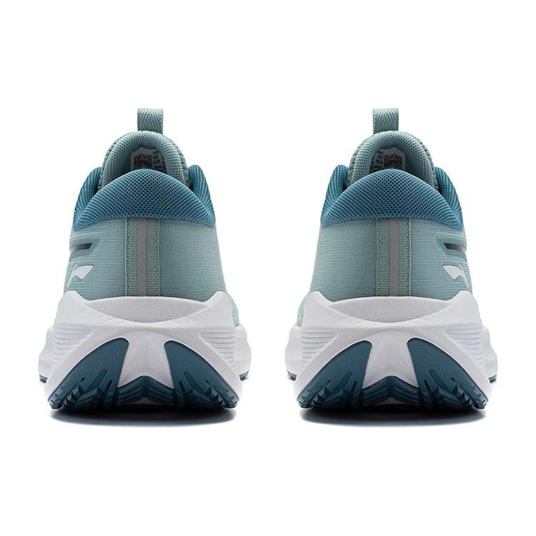 New LiNing Wave V2 Cushioning, Slip Resistant, And Abrasion Resistant Low Top Running Shoes Men's Stone Cyan Gray ARST053-2