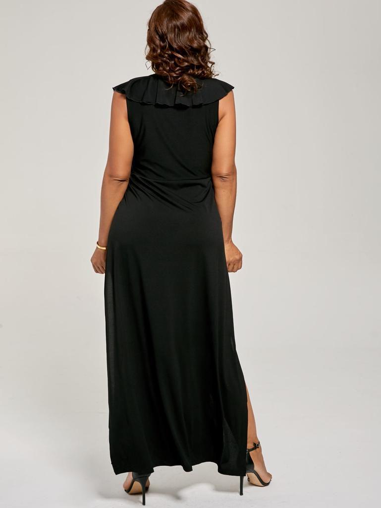 Wunderschönes Plus-Size Damen Lang Spaghettiträger Strandparty Abendkleid Für Alle Anlässe