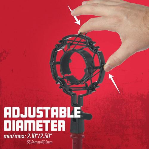 GATOR Frameworks Universal Shock Mount Microphone Holder for Condenser Microphones, 55-60mm Diameter (GMF-MIC-SM5560)