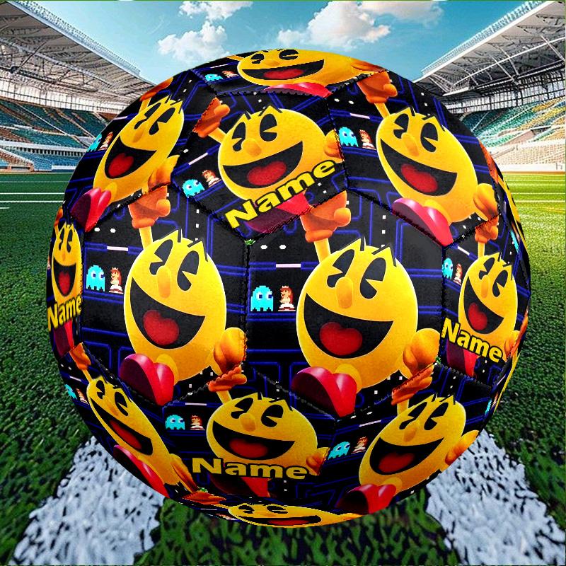 Custom Name Personalized PAC-A Print Size 5 Soccer Ball Training & Match Football, for Team, Kicking, Gift for Football Enthusiasts