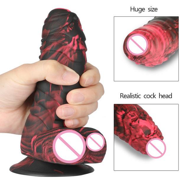 Large Size Silcone Suction Big Dong Realistic Dildo Men Women Adult Sex Toy