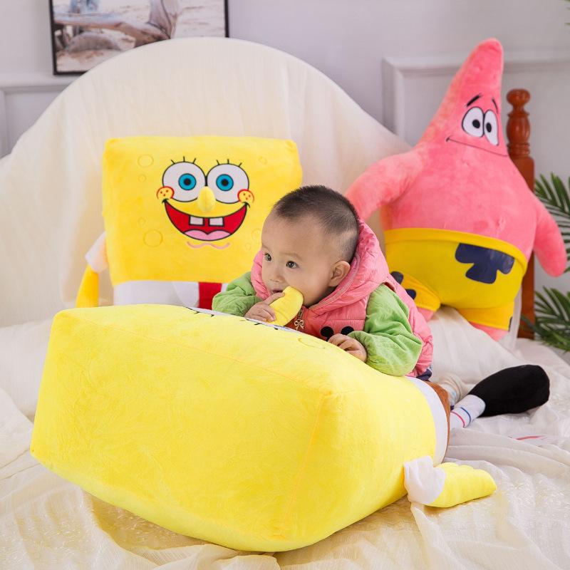 2 adet/lot 35cm Sevimli SüngerBob Patrick Yıldız Peluş Oyuncak Çok Yumuşak Sarılma Yastığı Dolgulu Çizgi Film Anime Peluş Oyuncaklar Sevimli ve Büyüleyici Bebek Noel Hediyeleri