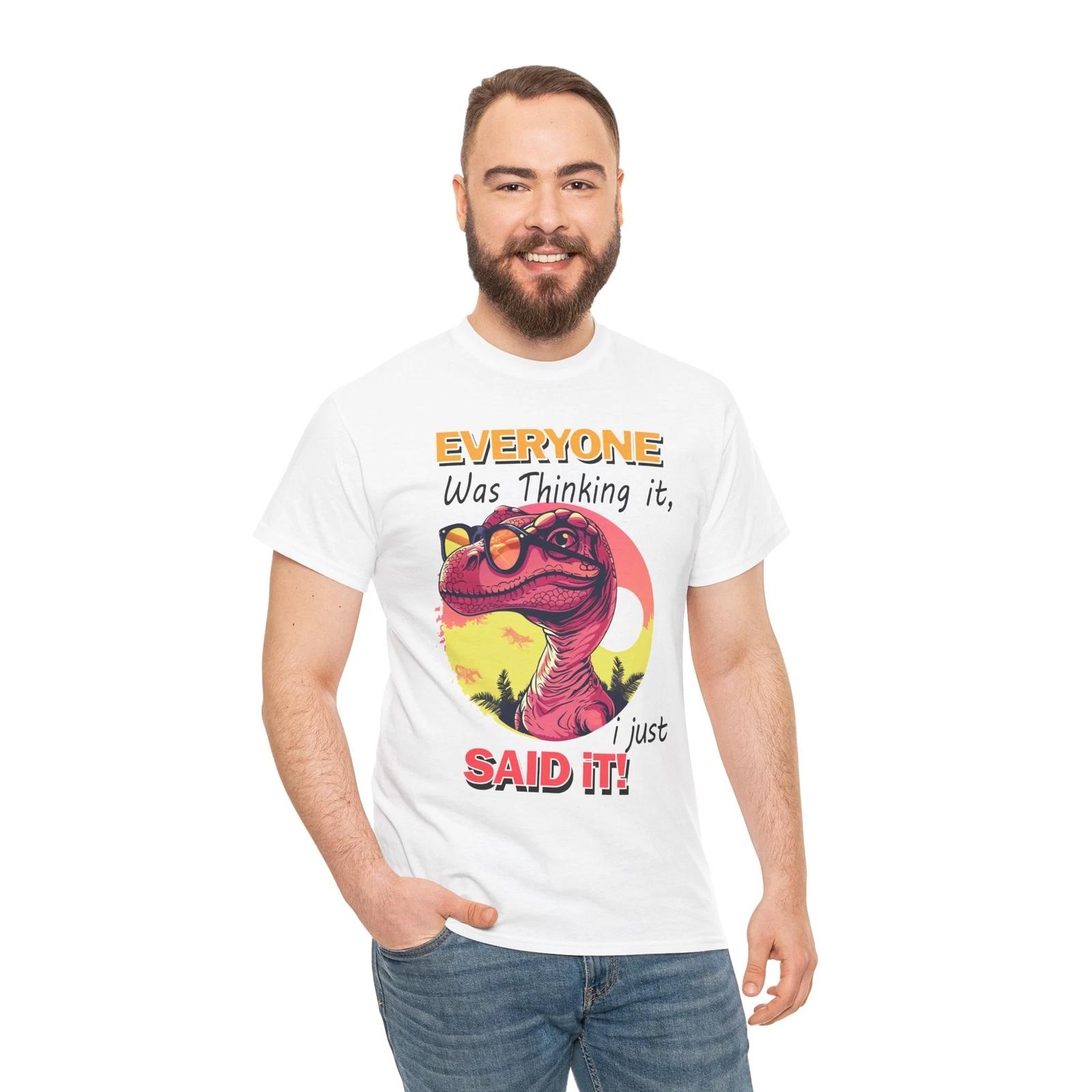 Dinosaur T-Shirt | Funny Prehistoric Tee | T-Rex Jurassic Lover Shirt Sarcastic L