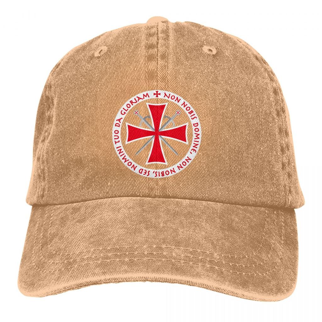 Dad Hats Templar Cross Non Nobis Domine Crusader Knight's Cross Knight Women's Hat Sun Visor Baseball Caps Freemason Peaked Cap