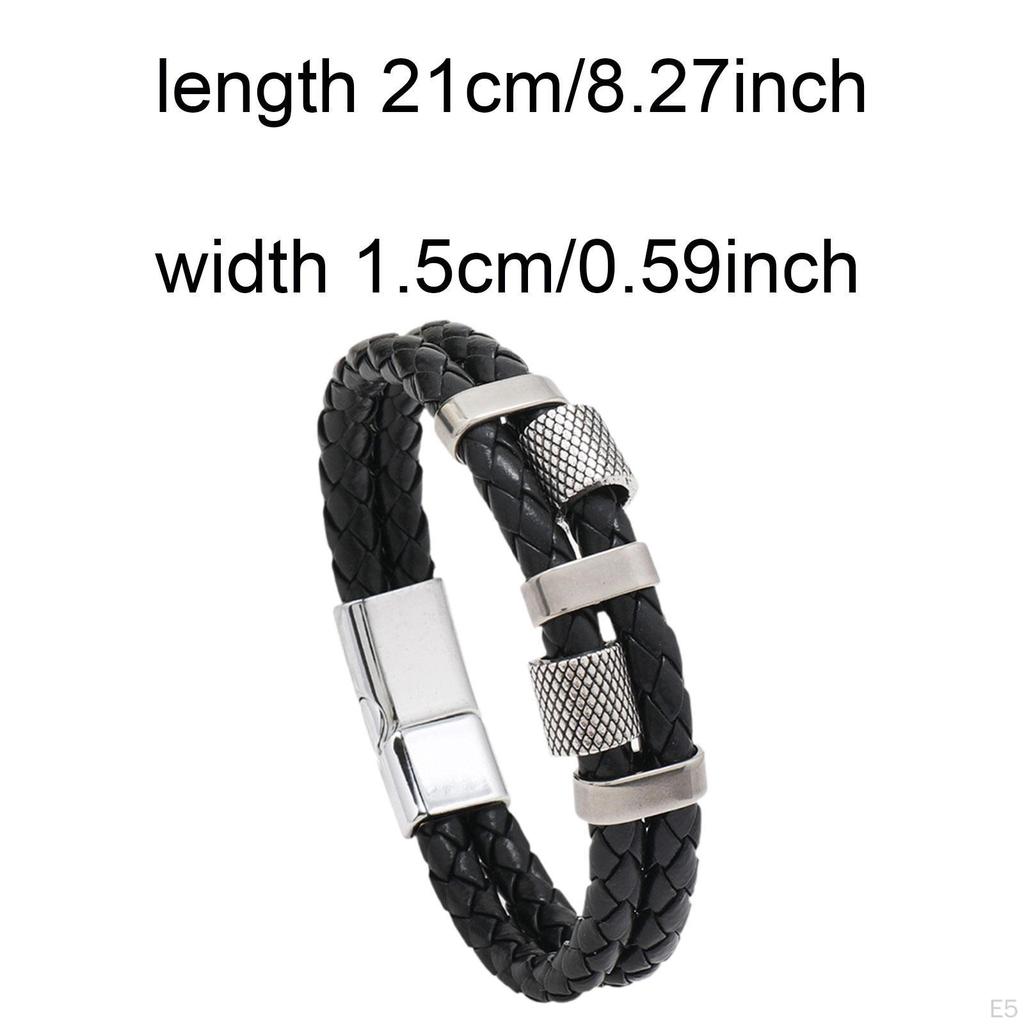 Braided Bracelet Trendy Birthday Gift Men Women Wristband Cuff Wrap