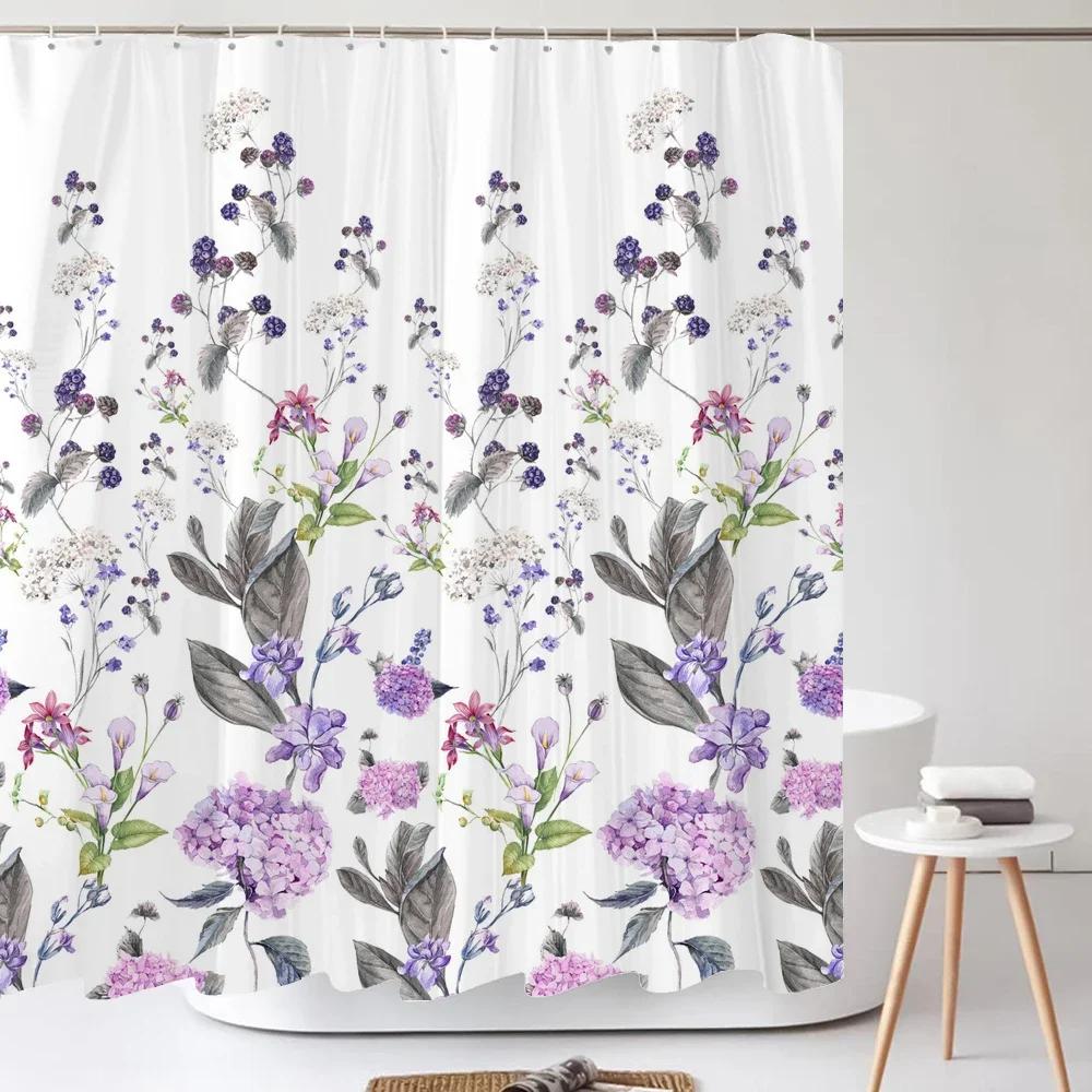 Dandelion Natural Flowers Shower Curtains Waterproof Bathroom Curtain Bath Curtain High Quality With Hooks Shower Curtain