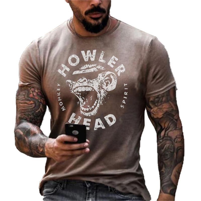 Men's T-shirt 26 new 3D retro digital printing casual versatile short sleeves simple casual