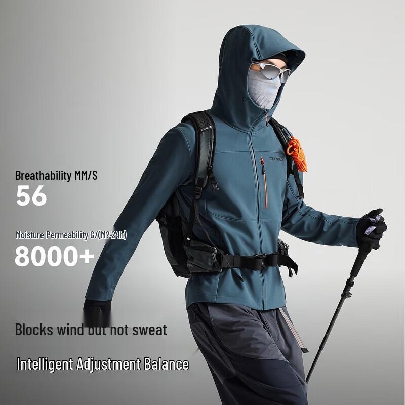 Toread Men s Water-Repellent Fleece Soft Shell Outdoor Jacket M