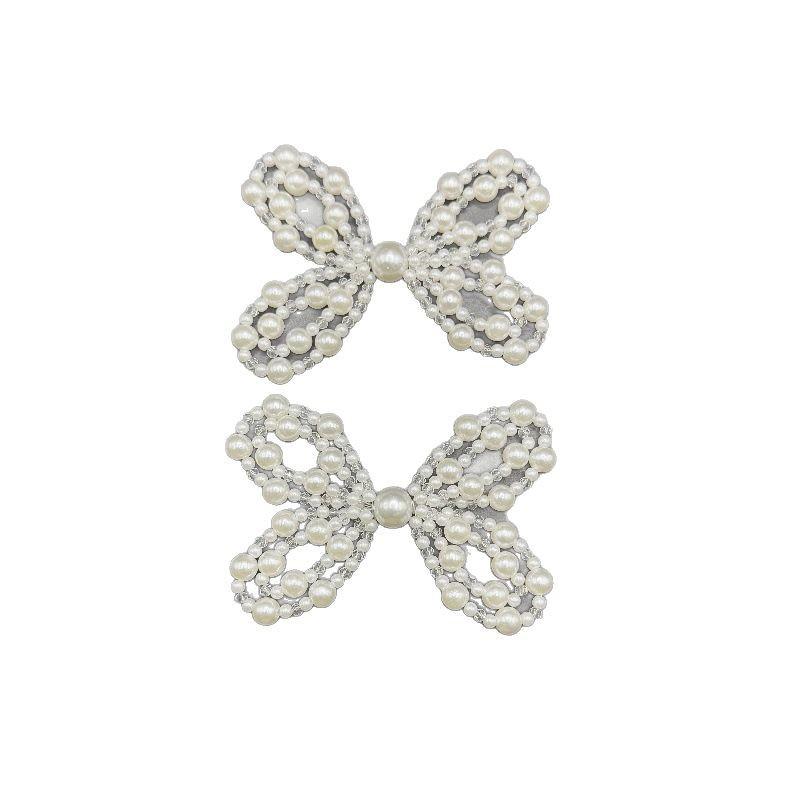 Korean Pearl Bow Shoe Buckle: Versatile Pearl String Shoe Accessory for Sneakers
