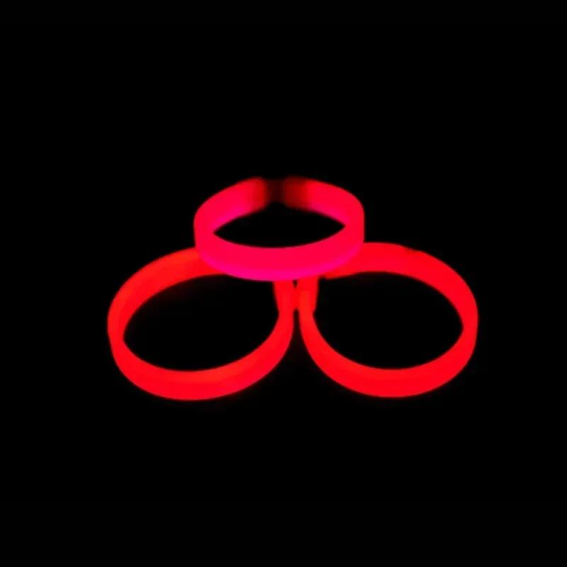 30pcs Party Triple Flat Luminous Wristband Monochrome Night Run Light Bracelet Glow Stick Wedding Festival Grand Event Supplys