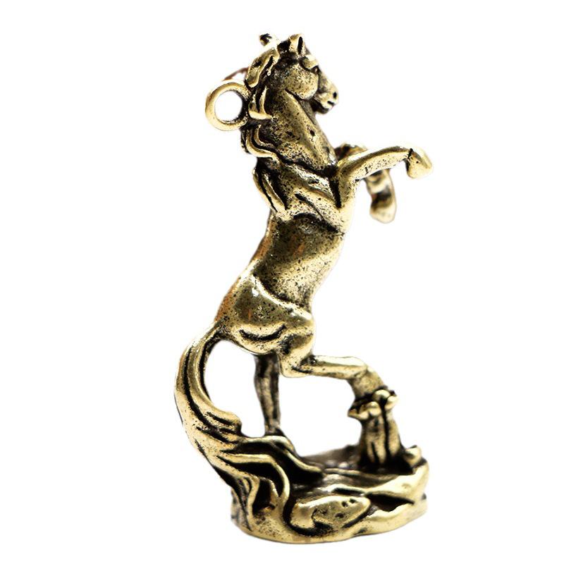 Success Upon Arrival: Pure Copper Horse Keychain Decor
