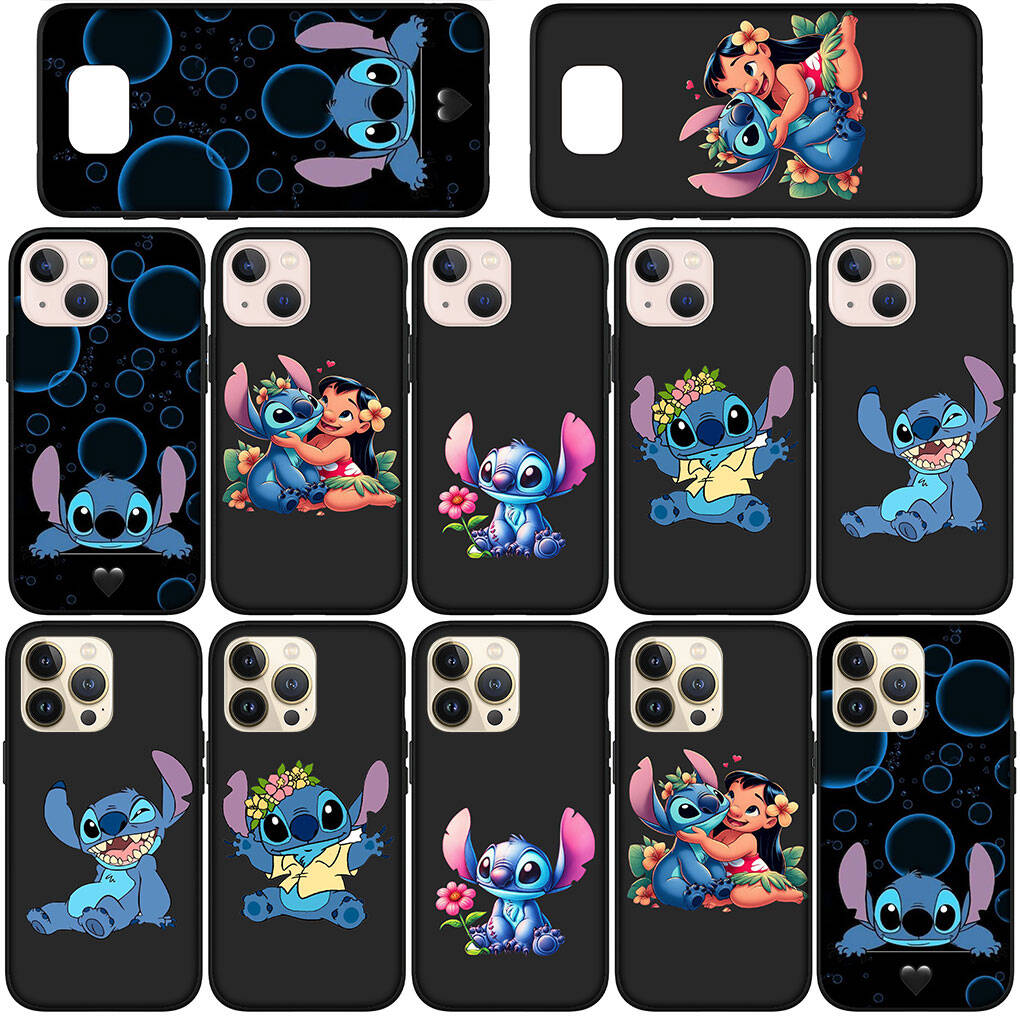 Coque de téléphone pour Samsung Galaxy S25 S23 S22 S21 S24 Ultra FE A05 A06 A15 A16 A36 A37 A35 A54 A55 A56 A57 A25 A26 A53 A17 Jolie Housse Stitch Mignon Lilo