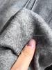 CHAO Level Recommendation: Women's Thickened Grey Wool Flannel Wide-Leg Slimming Banana-Shaped Winter Pants