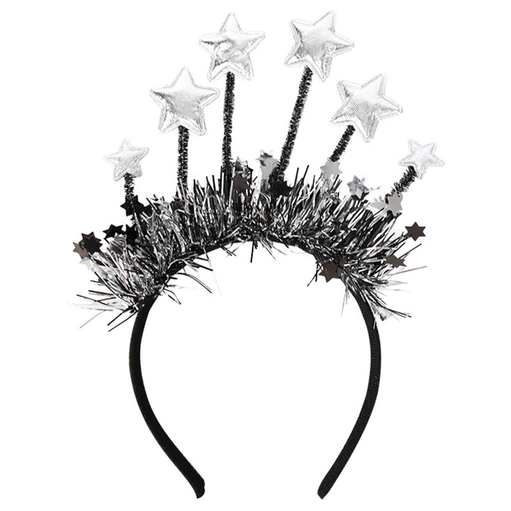 Glitter Headband 2025 Photo Props Fun Headband Party Blingbling Karaoke Party Hair Hoop Tinsel for Christmas Stage