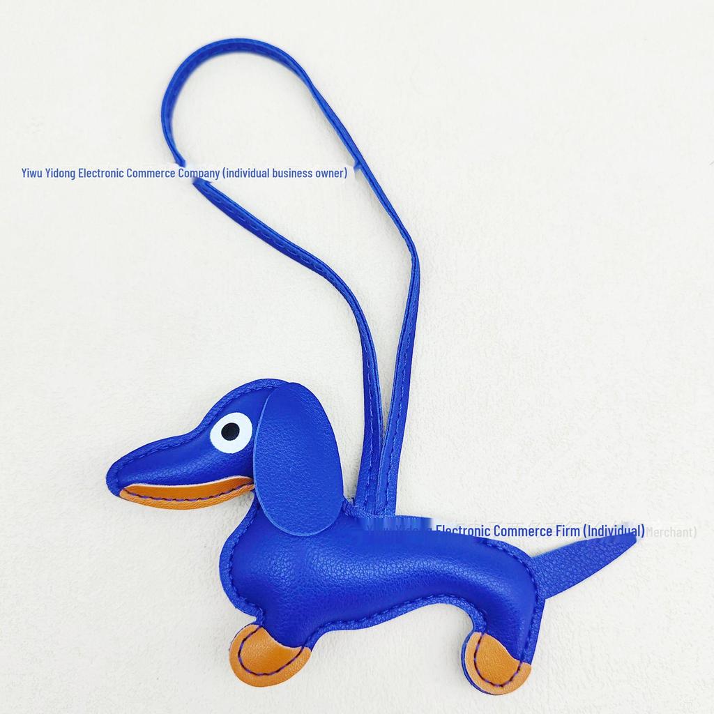 Dackel-Schlüsselanhänger aus PU-Leder: Niedliches grenzüberschreitendes Autozubehör und kreatives Taschenornament.