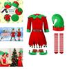 Children's Christmas Outfit Boys And Girls Santa Claus Suit Red Long Sleeve