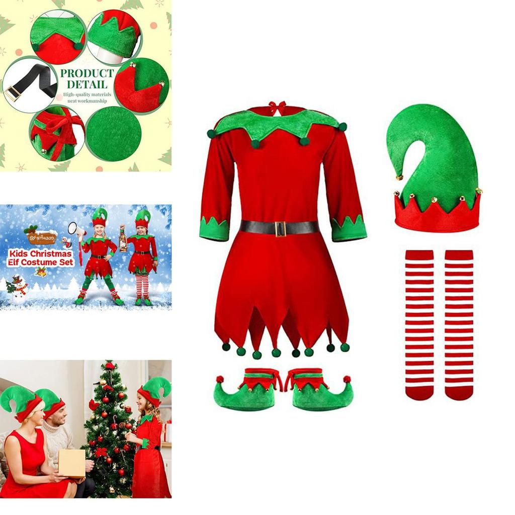 Children's Christmas Outfit Boys And Girls Santa Claus Suit Red Long Sleeve