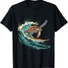 Sea Turtle Surfing Ocean Sea Turtle Ocean Sea Animal Lover T-Shirt