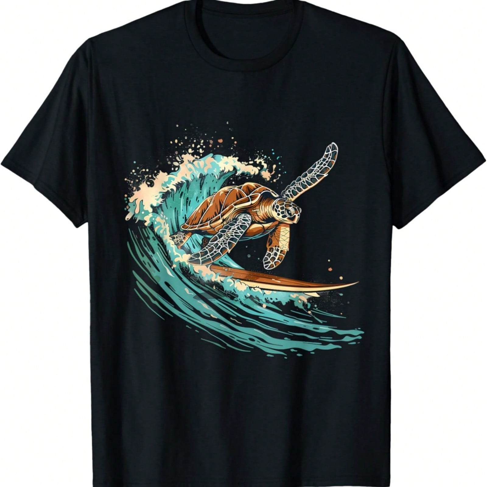 Sea Turtle Surfing Ocean Sea Turtle Ocean Sea Animal Lover T-Shirt S