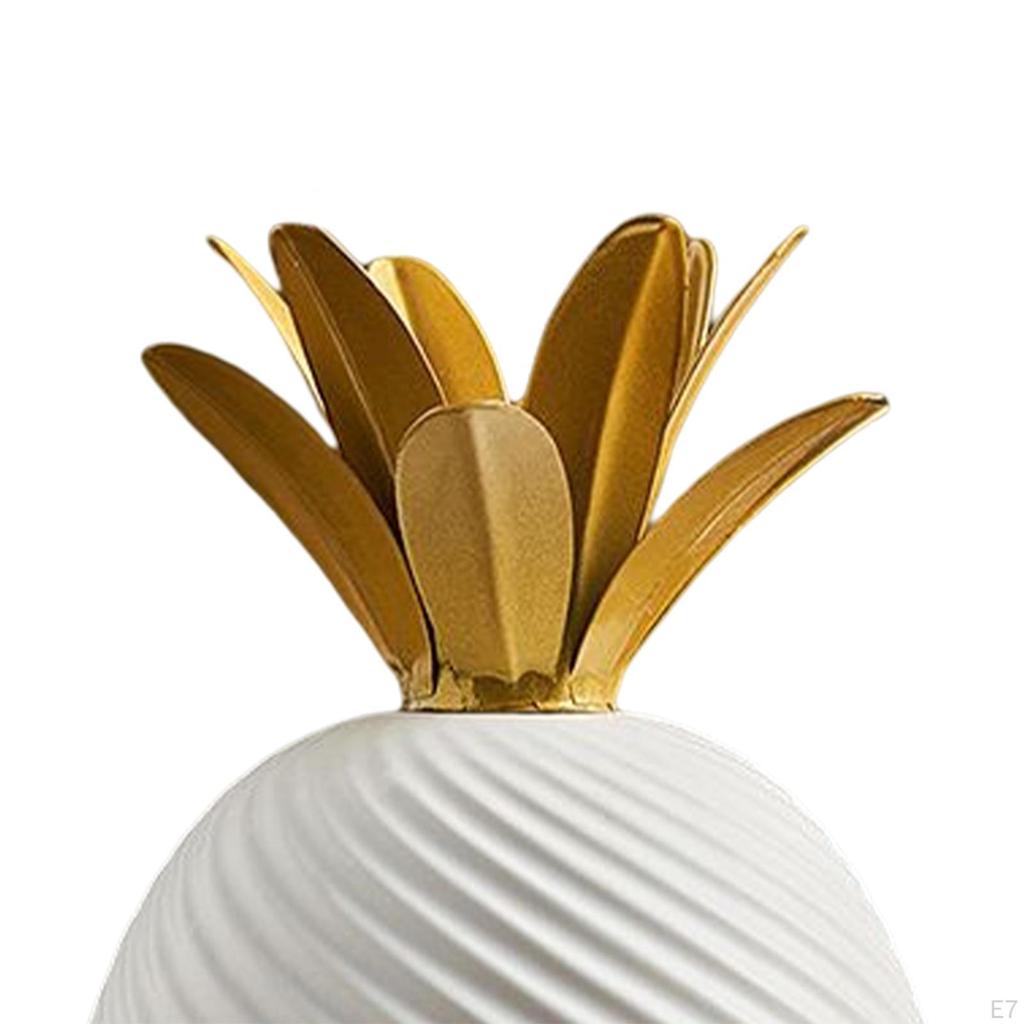 Ceramic Pineapple Shaped Ornament Nordic Gift Photography Prop for Bookshelf TV Cabinet Statue