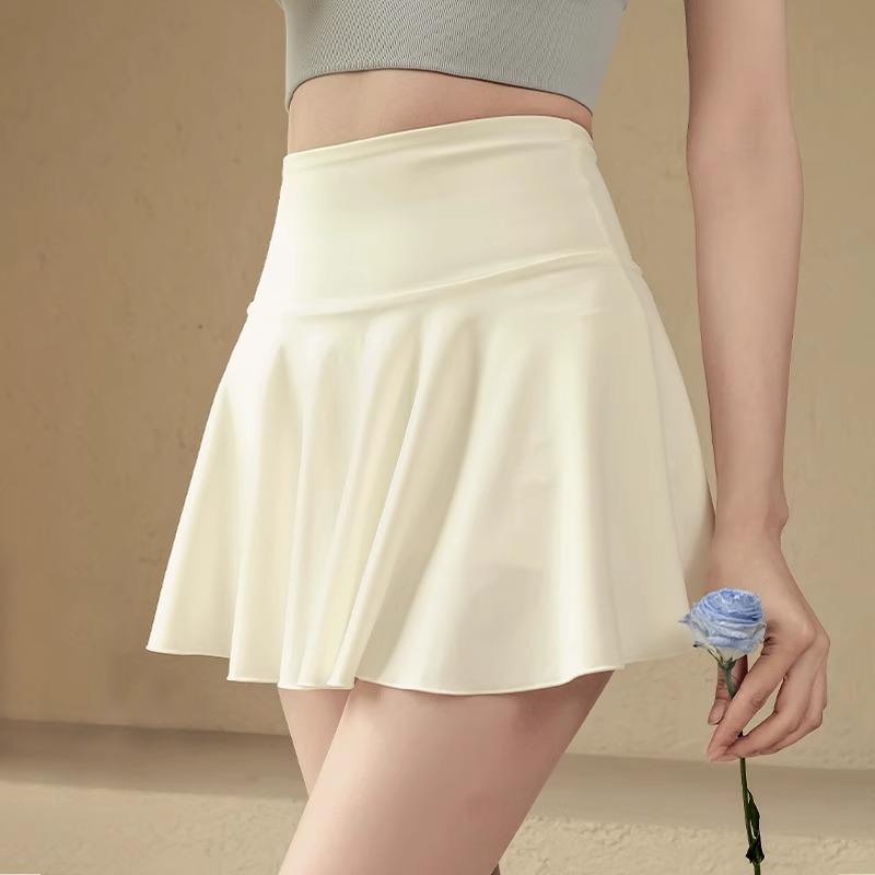 Yoga Short Skirt Anti-exposure Fake Two-piece Ass Curtain for Women Outdoor Fitness and Awkward Running Badminton Sports Skirt