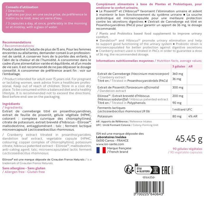 Ineldea Cystinil Confort Urinaire & Élimination 90 Gélules