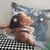Christmas Snowflake Little Girl Pillow Case Fashion Square Pillowcase Bedroom Sofa Room Ins Decoration Leisure Cushion Cover