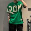 2023 Summer Casual All-match Trend Korean Fashion Short Sleeve Round Neck Solid Color Letter Printed Loose Fashion Youth T-shirt