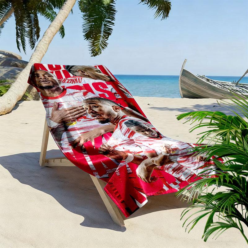 Asciugamano da Spiaggia con Stampa RB Leipzig, Asciugamano Grande Morbido ad Asciugatura Rapida per Spiaggia Campeggio Nuoto