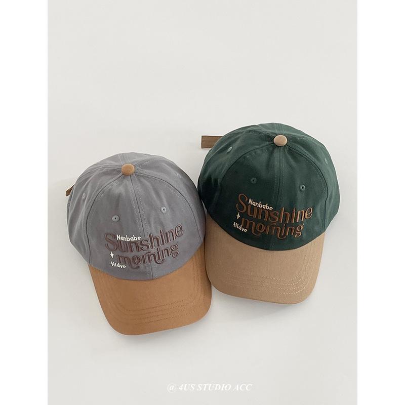 

American Retro Color blocking College Style Soft Top Baseball Cap Women s Versatile Sun Visor Baseball Cap Men Show Small Face M（56-58cm）