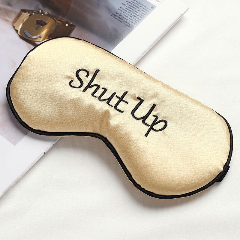 1pc Funny Silk Sleeping Eye Mask, Soft & Light Blocking Eye Cover, Adjustable Strap Airplane Sleep Mask Suitable For Men And Women For Travel, Nap