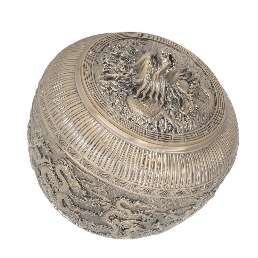 Red Copper Tea Canister Bronze Metal Tea Canister Decorative Tea Jar  For Kitchen Cabinet