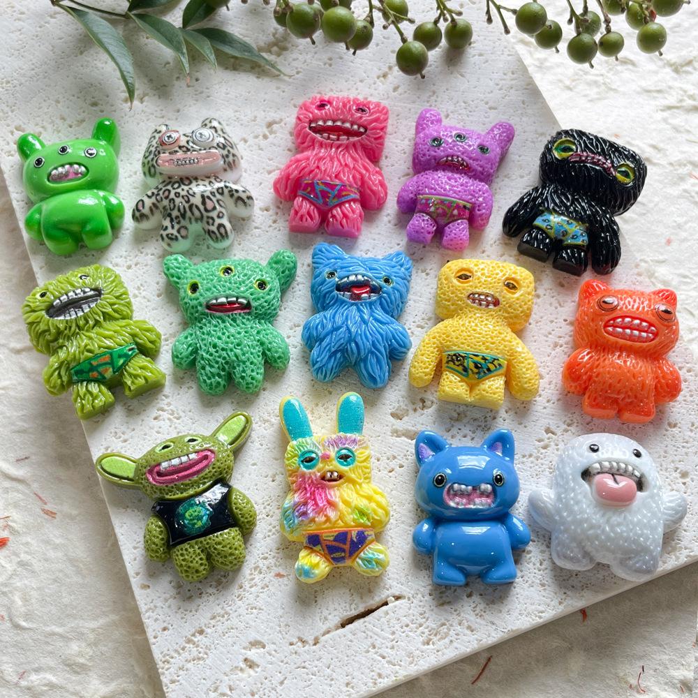 Sprout Monster Cute Cartoon Resin Figurines 14Pcs Miniature Garden Decor Plant Potted Accessories Creative Desk Toy Kids Gift
