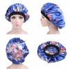 Hair Satin Bonnet For Sleeping Shower Cap Silk Bonnet Bonnet Femme Women Night Sleep Cap Head Cover Wide Elastic Band