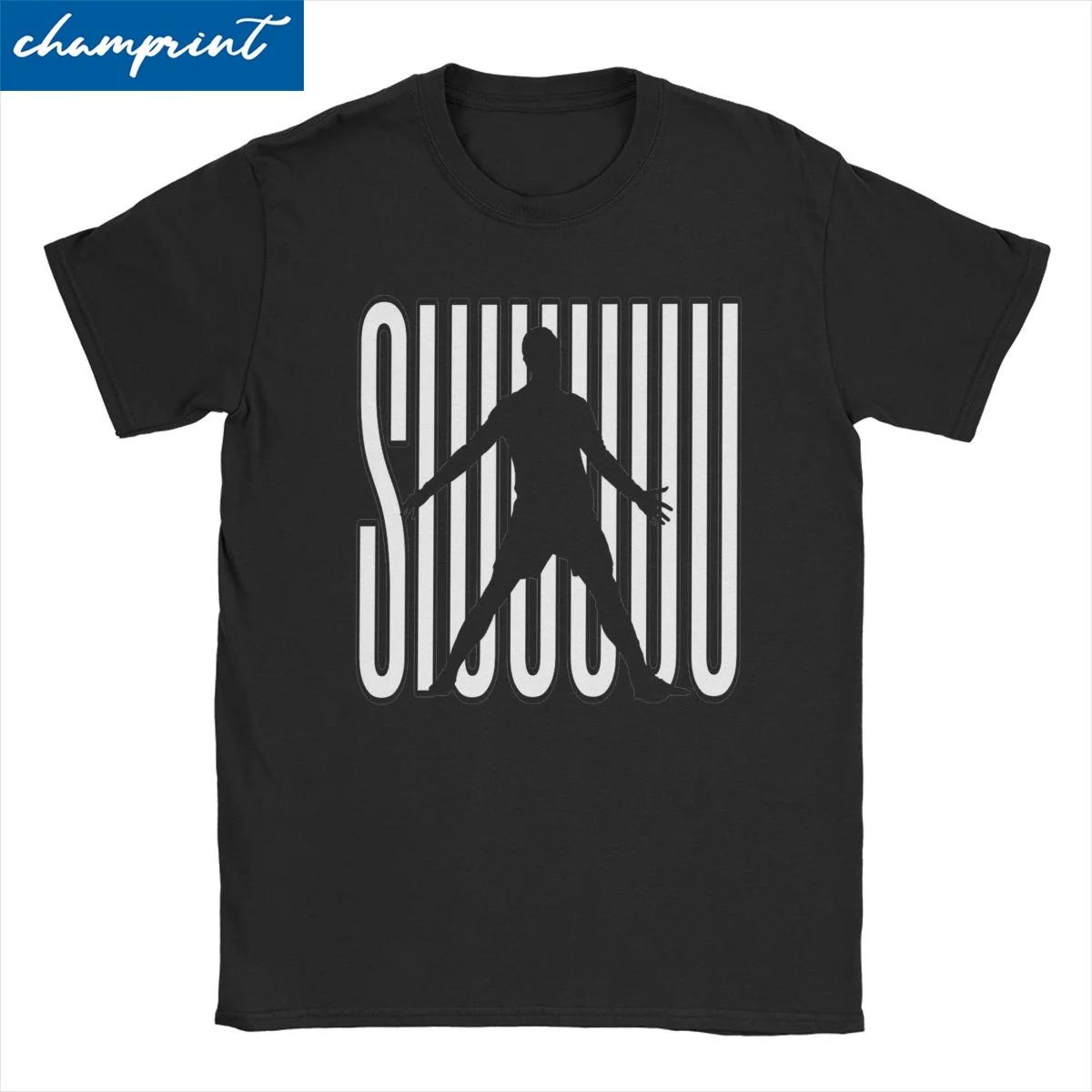 

Cristiano Ronaldo Silhouette Graphic Tee Unisex Women Cotton Short Sleeve Crewneck T Shirt S