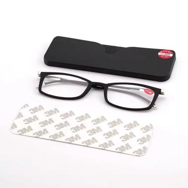 Foldable Anti-Blue Light Reading Glasses With Case Self-Adhesive Cellphone Stand Computer Goggles Men Women Spring Hinge Eyewear