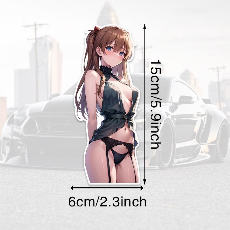 DM68#15см крутая аниме-девушка виниловая наклейка на автомобиль водонепроницаемая виниловая наклейка автомобильные аксессуары декор 6x15cm