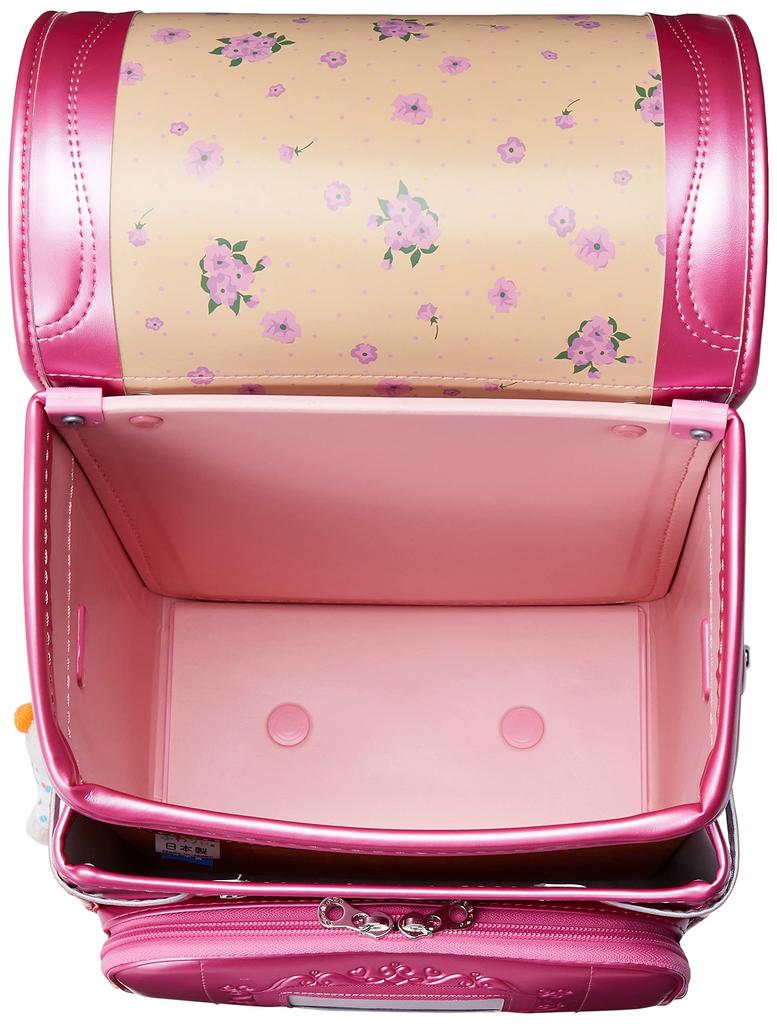 Fuwarii 2022 Fuwarii School Backpack for Crown Pearl A4 Size Dress-Up Girls, Set, Pink,
